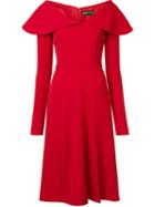 Christian Siriano Cap Shoulder Dress, Women's, Size: 4, Red, Polyester