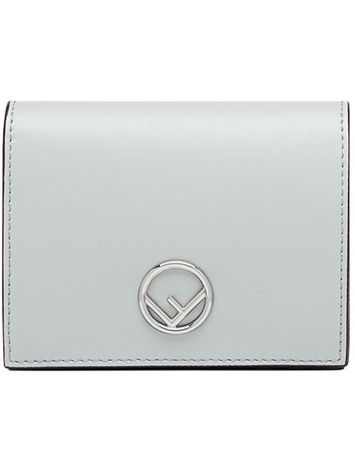 Fendi Compact Logo Wallet - Grey