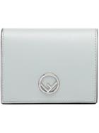 Fendi Compact Logo Wallet - Grey