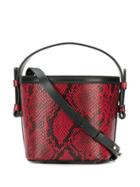 Nico Giani Snakeskin Effect Tote - Red
