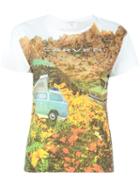 Carven Landscape Print T-shirt, Women's, Size: Large, White, Cotton