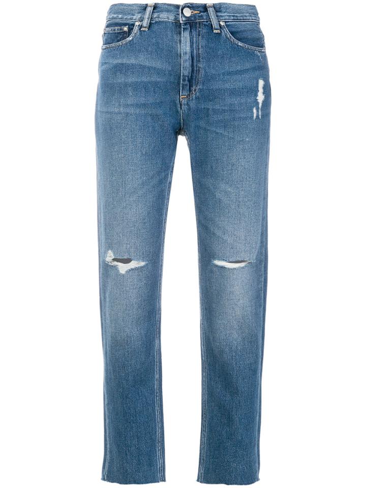 Carhartt Distressed Cropped Jeans - Blue