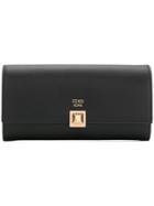 Fendi Foldover Logo Wallet - Black