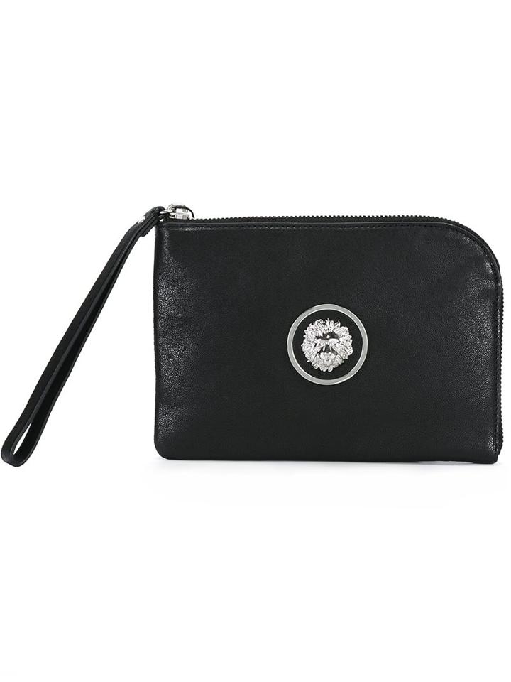 Versus Logo Embellished Clutch Bag, Women's, Black
