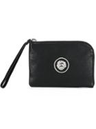 Versus Logo Embellished Clutch Bag, Women's, Black