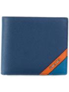Prada Stripe Bi-fold Wallet - Blue