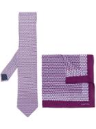 Lanvin Tie And Pocket Square Set - Purple