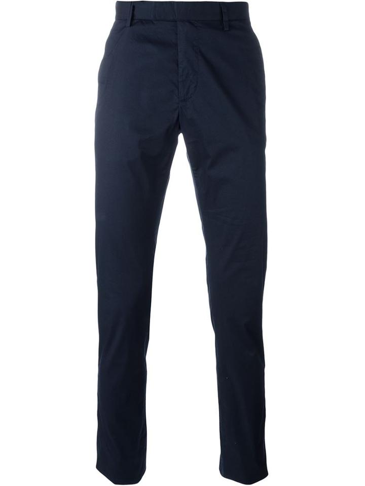 Michael Kors Chino Trousers, Men's, Size: 34, Blue, Cotton/spandex/elastane