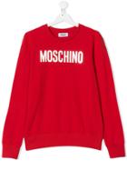 Moschino Kids Printed Logo Sweatshirt - Red