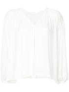 Lemaire Mixed Print Asymmetric Top - White