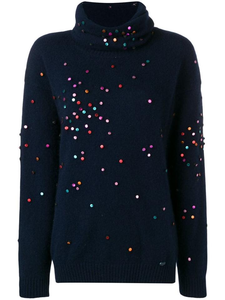 Chanel Pre-owned 2000's Appliqués Jumper - Blue