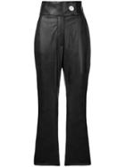 Sara Battaglia Cropped High-waisted Trousers - Black