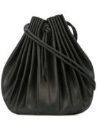 Ma+ Pleated Bucket Shoulder Bag - Black