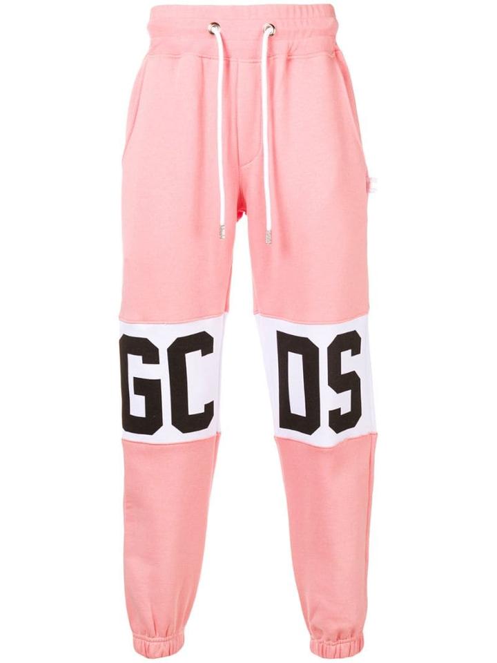 Gcds Logo Strip Joggers - Pink