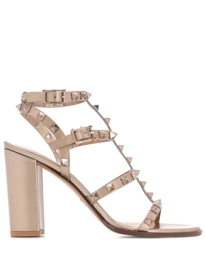 Valentino Valentino Garavani Rockstud 100 Sandals - Metallic