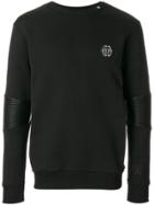 Philipp Plein Contrast Sleeve Logo Sweatshirt - Black