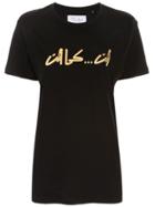 Black Printed Arabic Metallic You As Is T-shirt