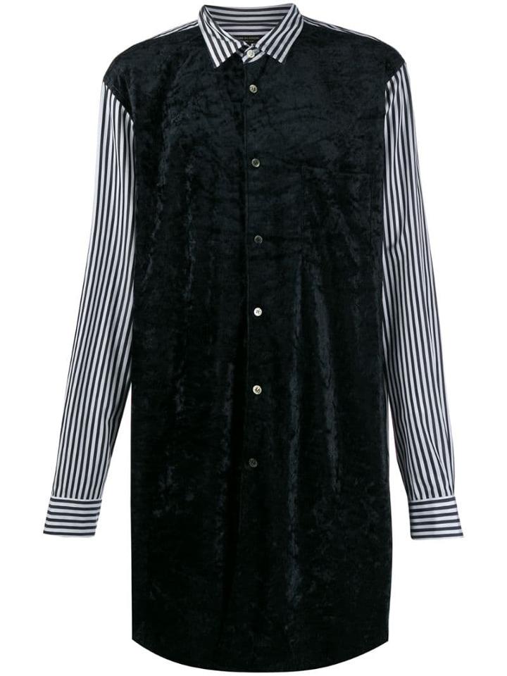 Comme Des Garçons Homme Plus Contrast Long Shirt - Black