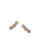 Wouters & Hendrix Gold Triple Champagne Diamond Earrings