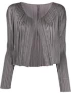 Pleats Please Issey Miyake Loose-fit Pleated Jacket - Grey