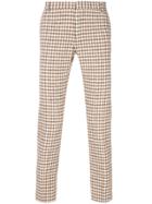 Entre Amis Checked Trousers - Nude & Neutrals