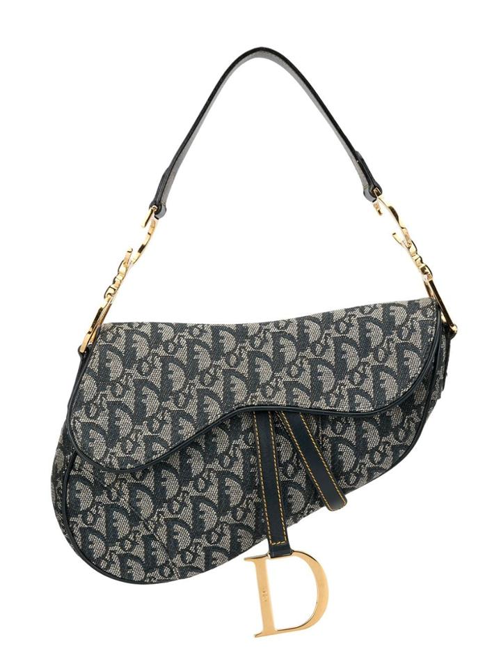 Christian Dior Pre-owned Trotter Saddle Shoulder Bag - Blue