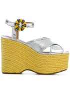 Marc Jacobs Rowan Wedge Sandals - Yellow & Orange