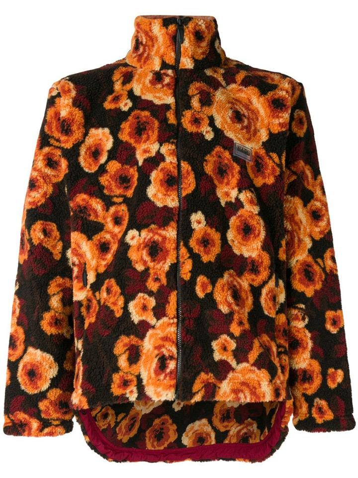 Napa By Martine Rose Floral Print Coat - Brown