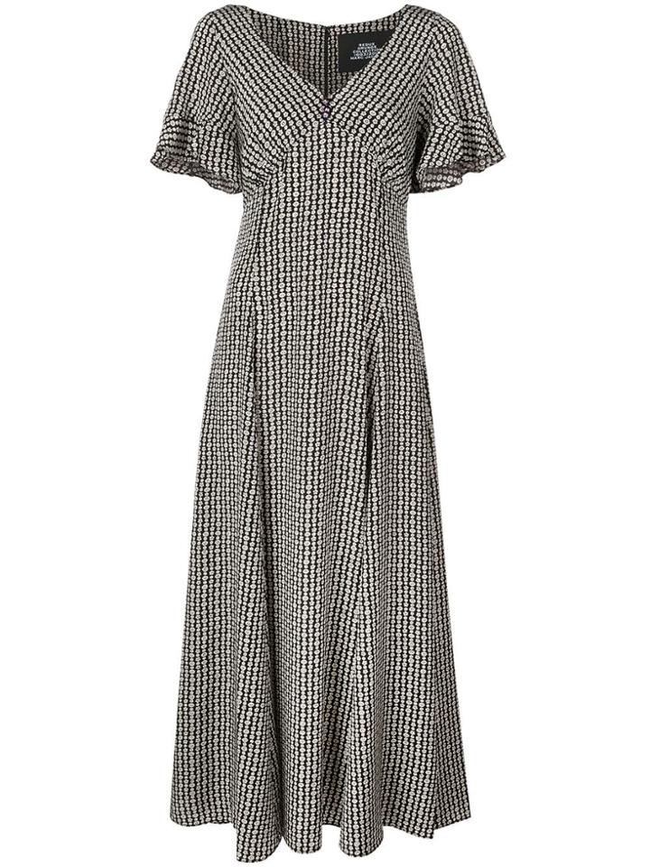 Marc Jacobs Printed Midi Dress - Black