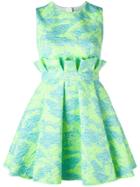 Msgm Jacquard Mini Dress - Green