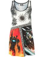 Fausto Puglisi Mix Print Tank Top, Women's, Size: 38, Black, Polyamide/spandex/elastane