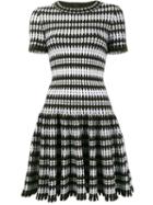 Alaïa Woven Flared Dress, Women's, Size: 40, Black, Viscose/wool/nylon/spandex/elastane