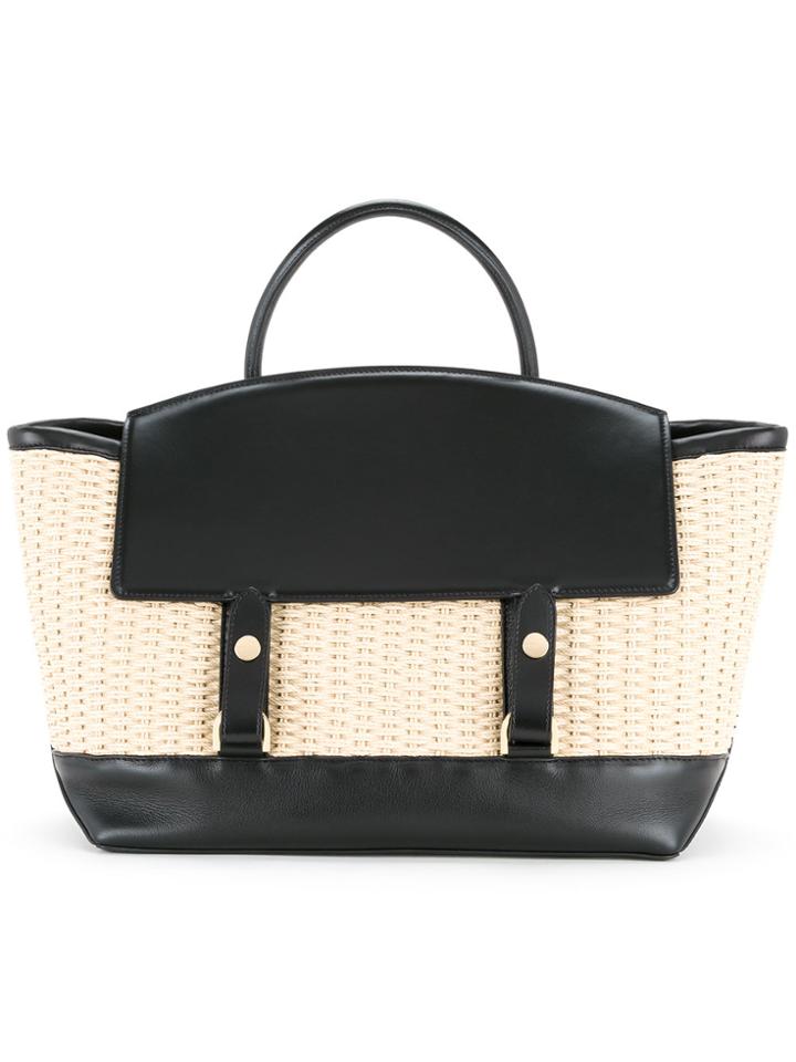 Sacai Woven Tote Bag - Nude & Neutrals