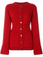 Khaite Pocket Front Fitted Cardigan - Red