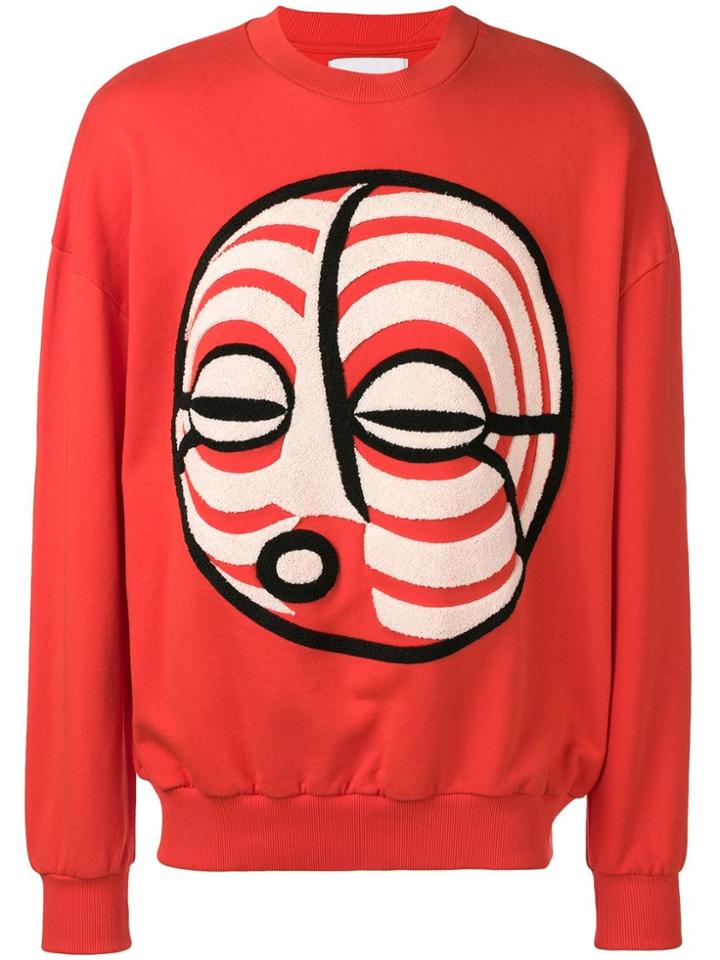 Henrik Vibskov Breath Embroidered Sweatshirt - Orange