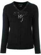 Marc Jacobs Sequinned Bow Cardigan - Black