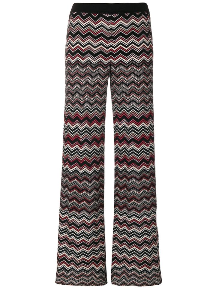 Missoni Zigzag Flared Trousers - Black
