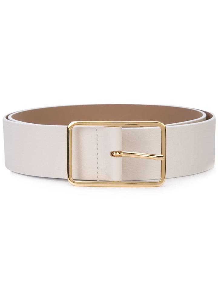 B-low The Belt Rectangle Buckle Belt - White
