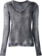 Avant Toi V-neck Jumper, Women's, Size: Medium, Grey, Cashmere