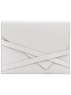 Eleventy - Crisscross Strap Clutch - Women - Leather - One Size, Grey, Leather