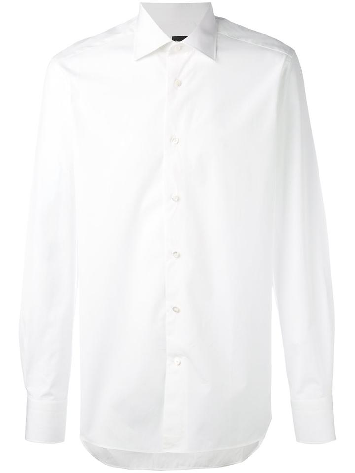 Ermenegildo Zegna - Curved Hem Shirt - Men - Cotton - 42, White, Cotton