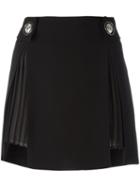 Versus Side Slit Mini Skirt, Women's, Size: 42, Black, Acetate/viscose/polyester