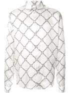 Gmbh Geometric Long-sleeve Shirt - White