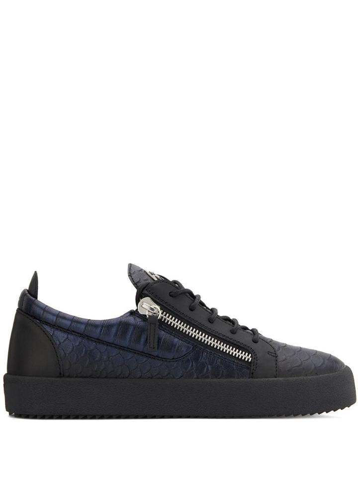 Giuseppe Zanotti Frankie Metal Low-top Sneakers - Black