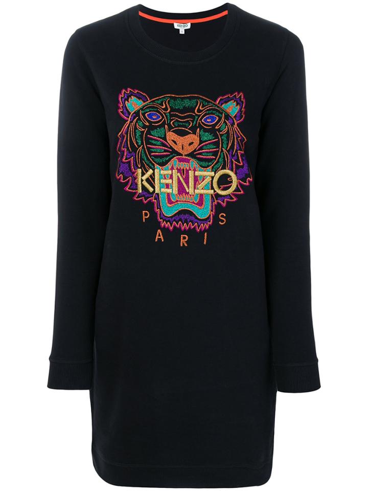 Kenzo Tiger Sweatshirt Dress - Black