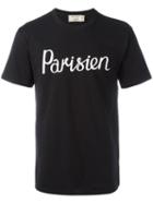 Maison Kitsuné 'parisien' T-shirt, Men's, Size: Medium, Black, Cotton