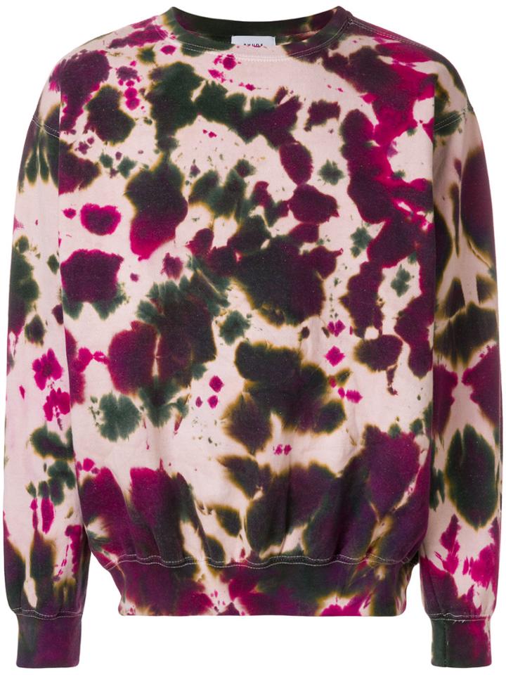 Rhude Splatter Print Sweatshirt - Pink & Purple