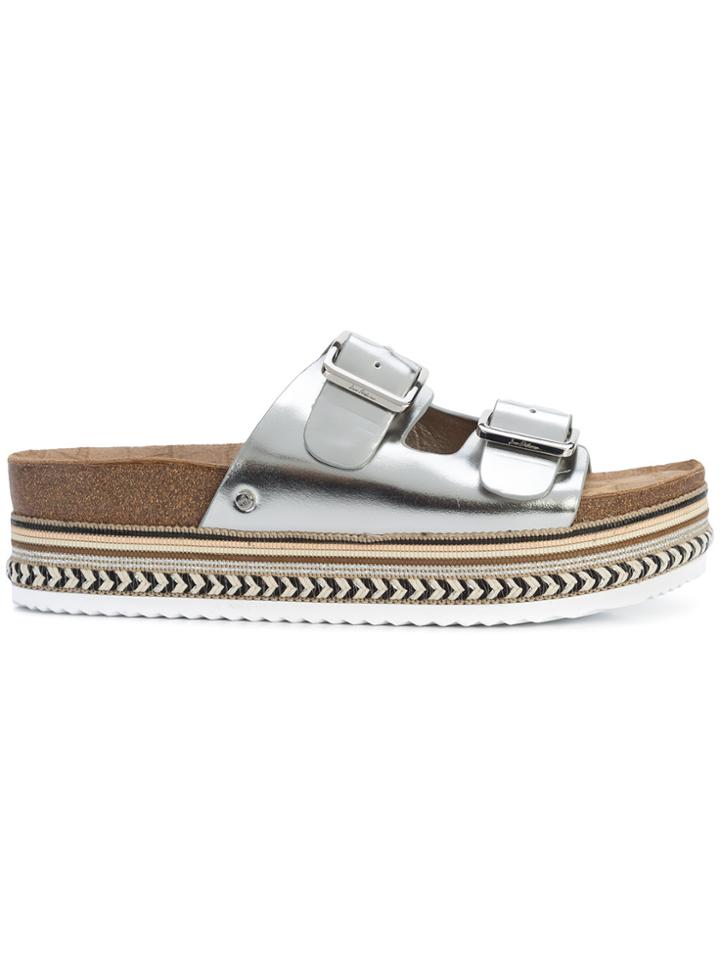 Sam Edelman Oakley Platformed Sandals - Metallic