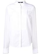 Karl Lagerfeld Pleated Bib Shirt - White