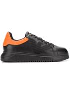 Emporio Armani Contrasting Heel Sneakers - Black